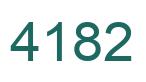 Número 4182 imagen verde
