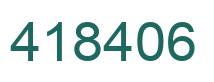 Number 418406 green image
