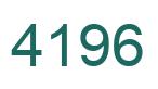 Number 4196 green image