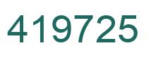 Number 419725 green image