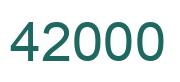 Número 42000 imagen verde