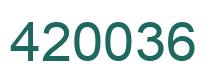 Número 420036 imagen verde