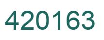 Number 420163 green image