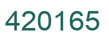 Number 420165 green image