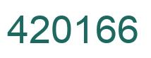Number 420166 green image