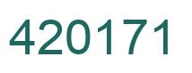 Number 420171 green image