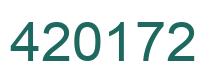 Number 420172 green image