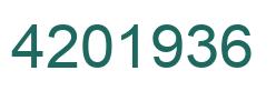Number 4201936 green image