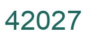 Number 42027 green image