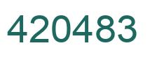 Número 420483 imagen verde