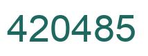 Número 420485 imagen verde