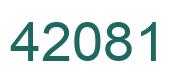 Número 42081 imagen verde