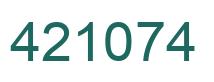 Number 421074 green image