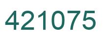 Number 421075 green image