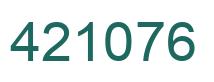 Number 421076 green image