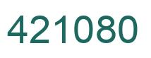Number 421080 green image
