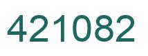 Number 421082 green image
