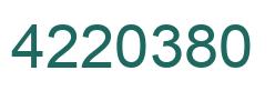 Number 4220380 green image