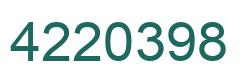 Número 4220398 imagen verde
