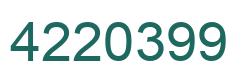 Number 4220399 green image