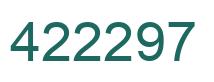Number 422297 green image