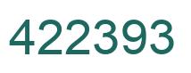 Number 422393 green image