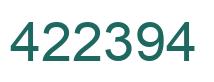 Number 422394 green image