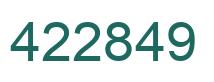 Number 422849 green image
