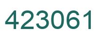 Number 423061 green image