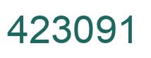 Number 423091 green image