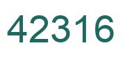 Número 42316 imagen verde