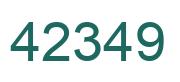Number 42349 green image