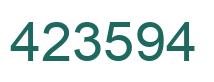 Number 423594 green image