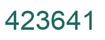 Number 423641 green image