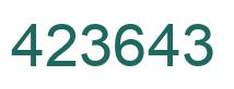 Number 423643 green image