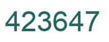 Number 423647 green image