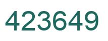 Number 423649 green image