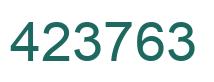 Number 423763 green image