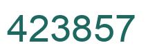 Number 423857 green image
