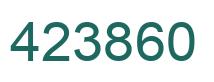 Number 423860 green image