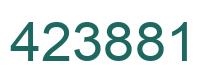 Number 423881 green image