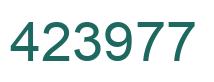 Number 423977 green image