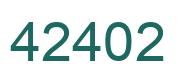 Number 42402 green image