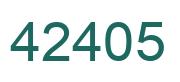 Number 42405 green image