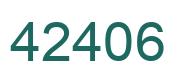 Number 42406 green image