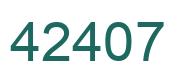 Number 42407 green image