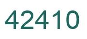 Number 42410 green image