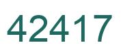 Number 42417 green image