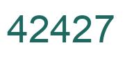 Number 42427 green image