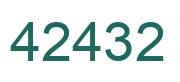 Number 42432 green image